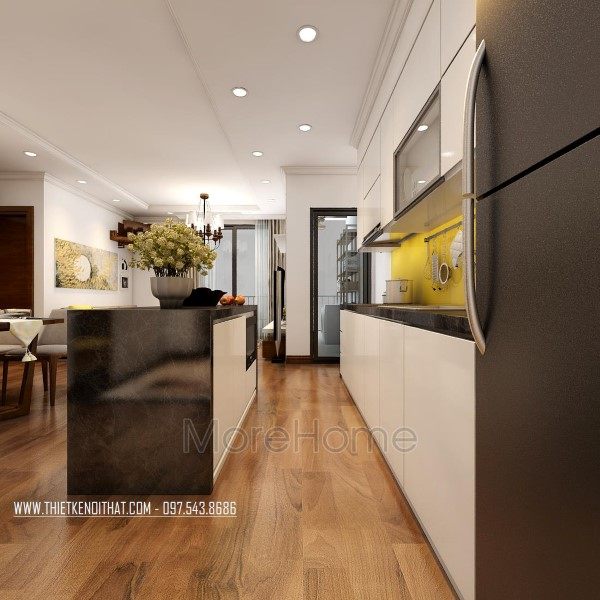 Thiết kế nội thất phòng bếp căn hộ Park Hill Premium